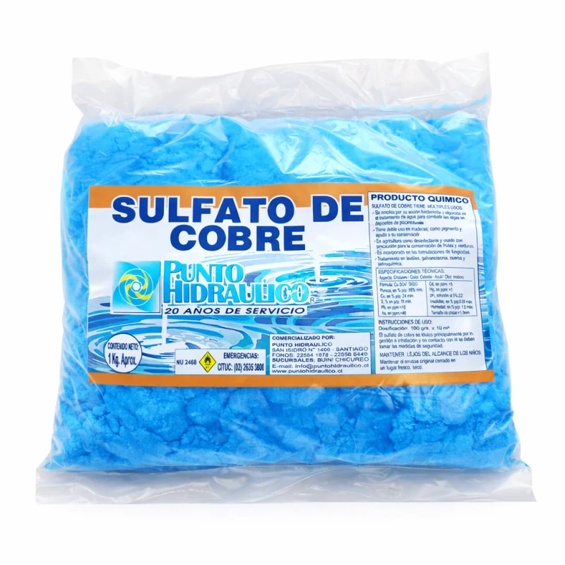 BOLSA DE SULFATO DE COBRE 1KG  (SULFATO CUPRICO)