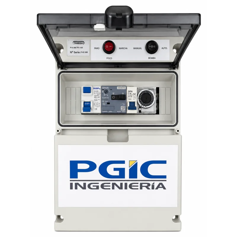 TABLERO ELECTRICO DE PISCINA PGIC 5MTR 0.5HP PARA FOCO DE 100W