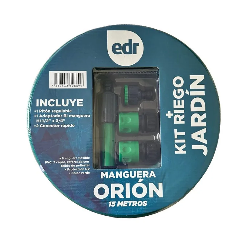 Kit Pitón Con Manguera Orion Malla Reforzada 1/2" 10Mts